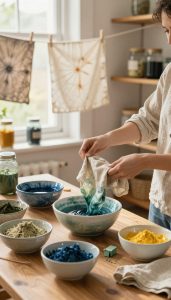 diy leinentextilien färben