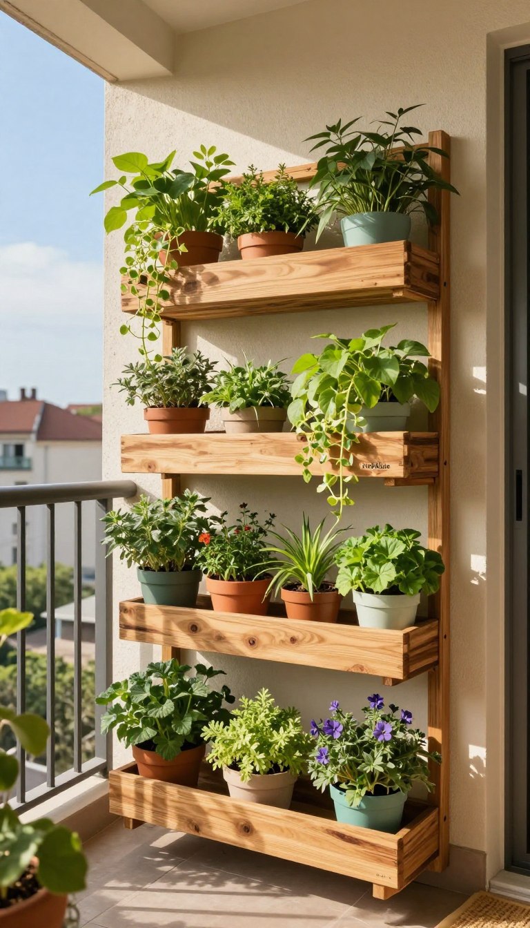 diy pflanzenwand balkon