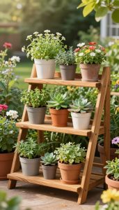 diy pflanzregal draußen