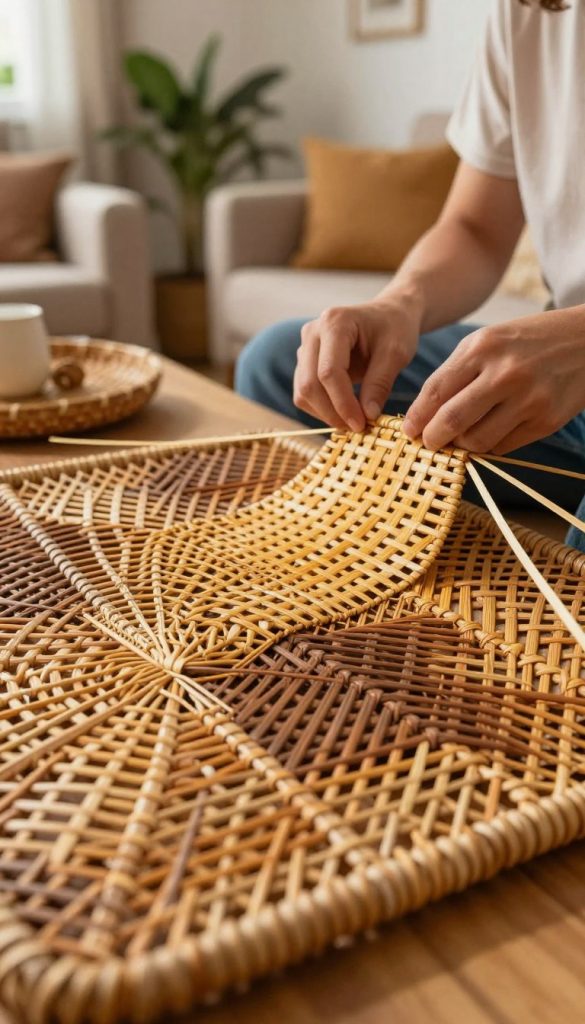 diy rattan deko projekt