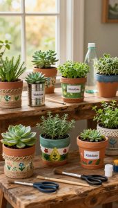 diy recycelte blumentöpfe