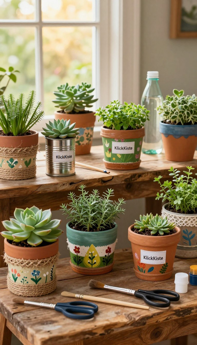 diy recycelte blumentöpfe