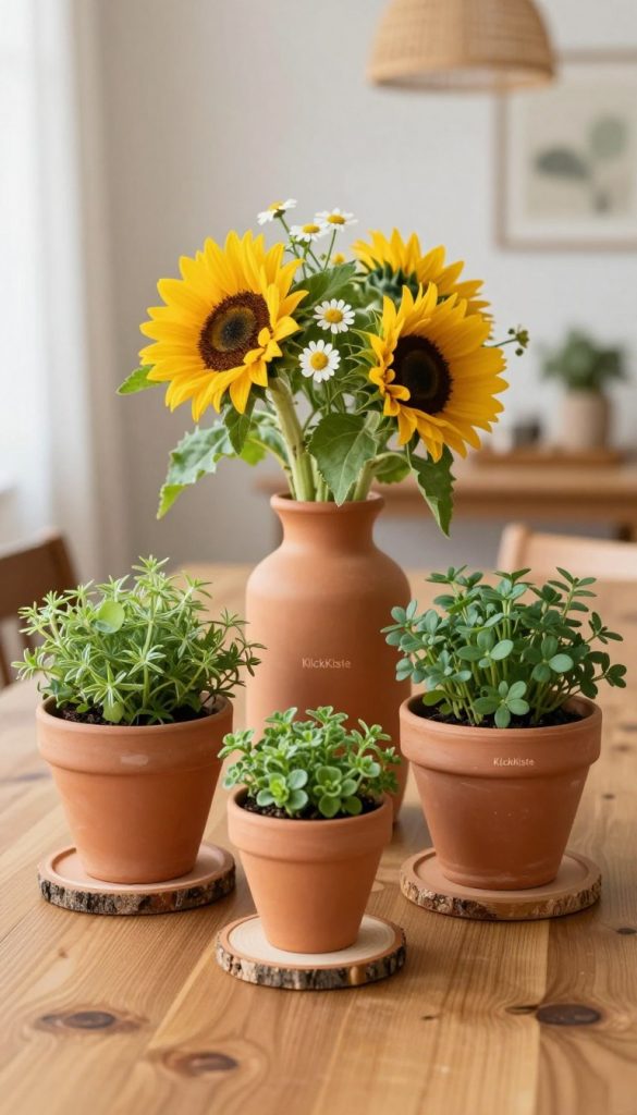 diy terrakotta tischdeko