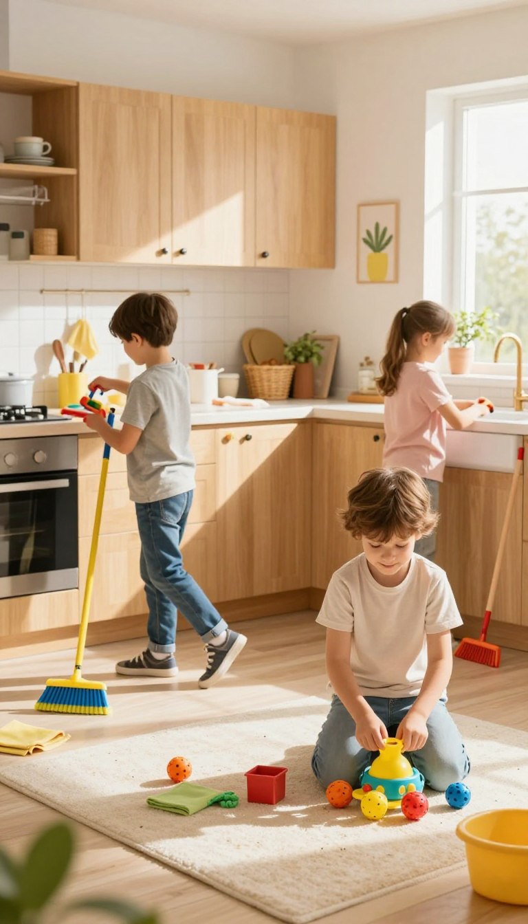 frühjahrsputz mit kindern