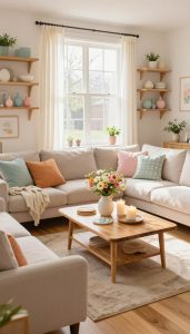 living room makeover frühling