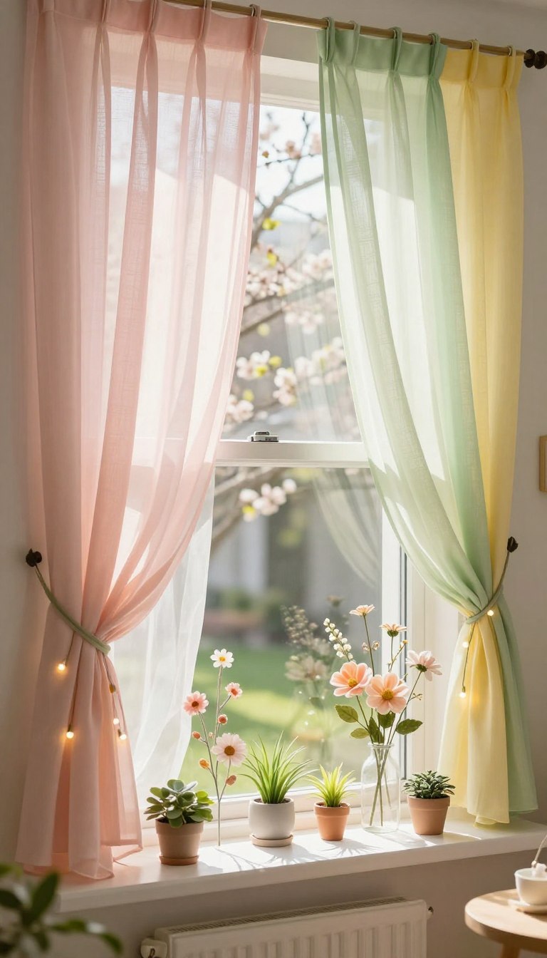 moderne fensterdeko frühling