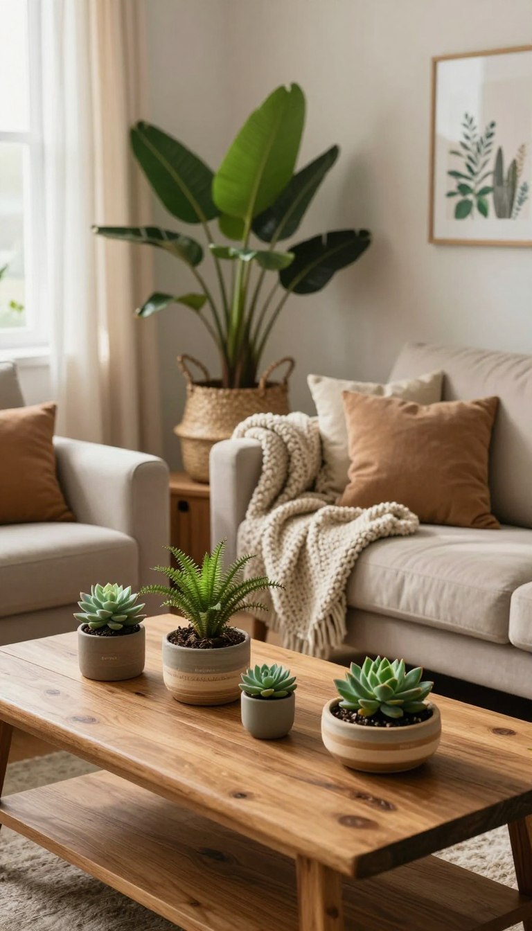 naturdeko wohnzimmer