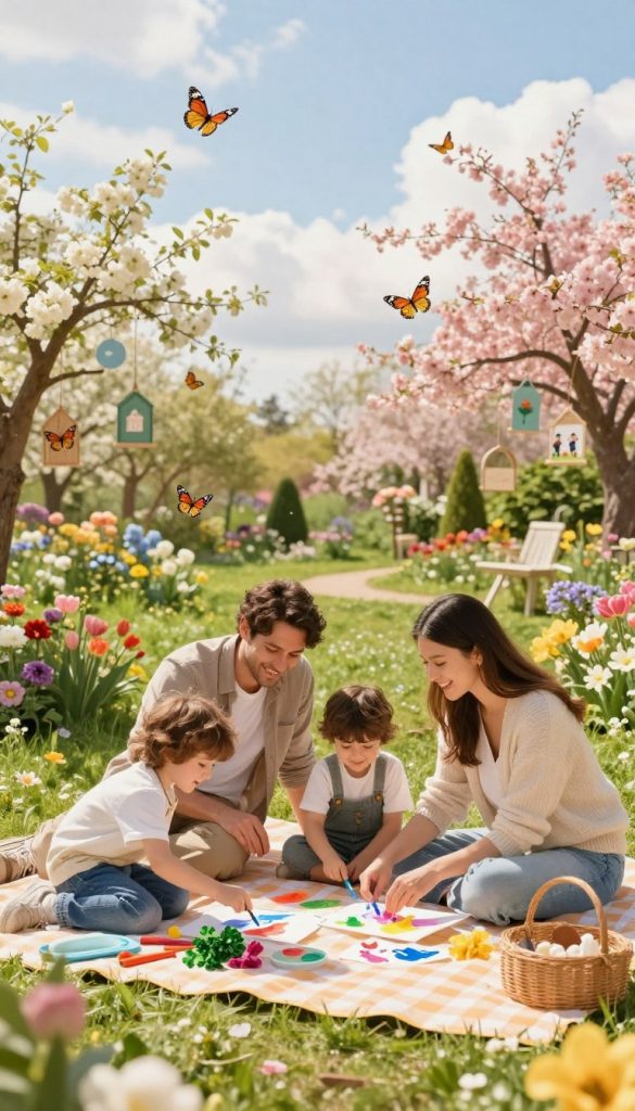 outdoor aktivitäten familie frühling