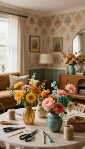 retro floral diy deko