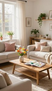 skandi wohnzimmer frühling