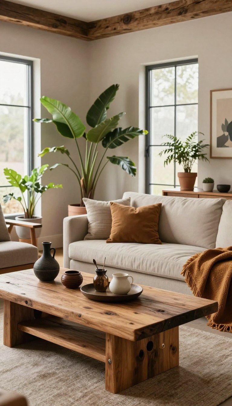 wohnideen rustikal modern