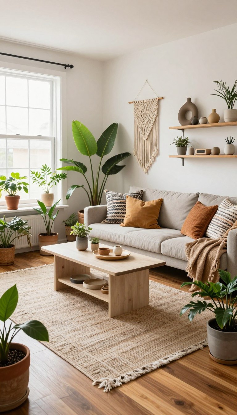 wohnzimmer deko boho modern