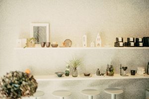 display in coffee and tea store