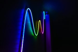 vibrant led light strip with neon glow effect