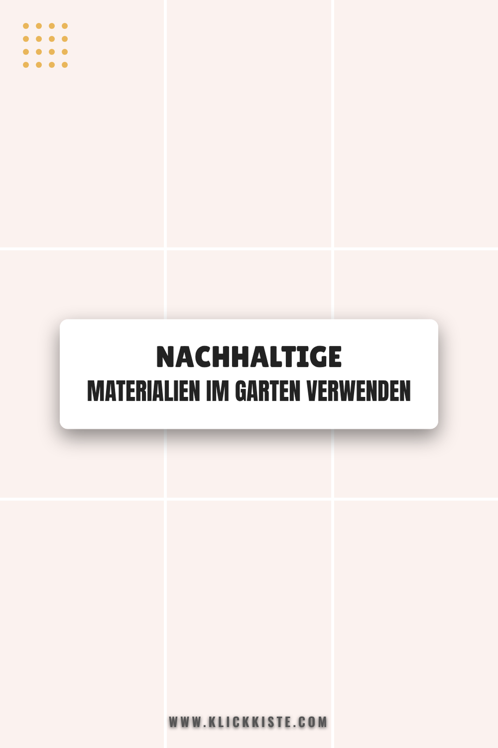 Pinterest Pin Nachhaltige Materialien im Garten verwenden
