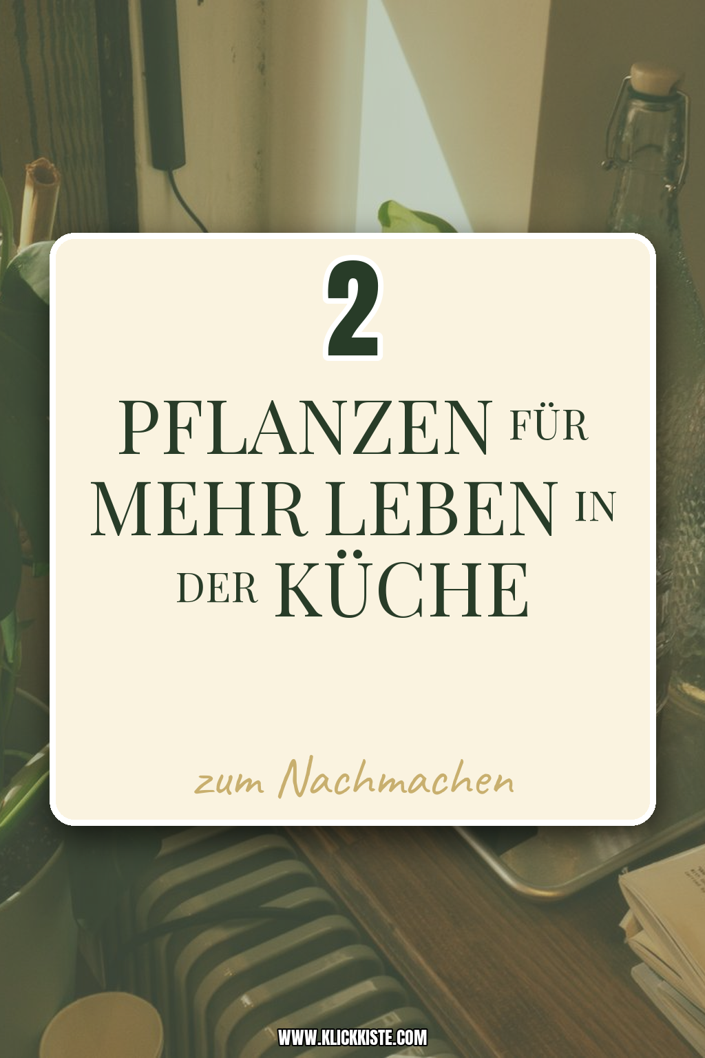 Pinterest Pin Pflanzen für mehr Leben in der Küche