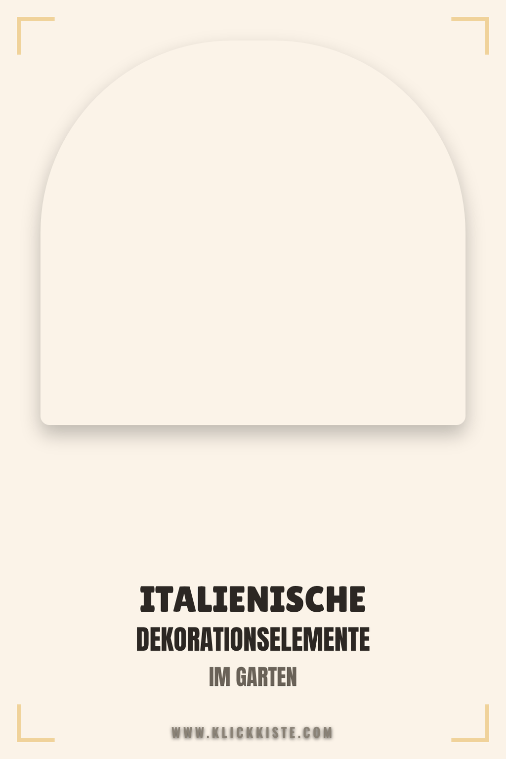 Pinterest Pin Italienische Dekorationselemente im Garten