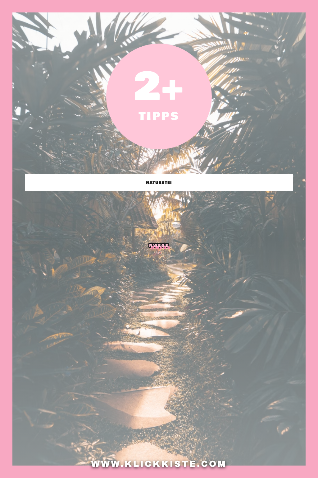 Pinterest Pin Gartenwege gestalten mit Natursteinen