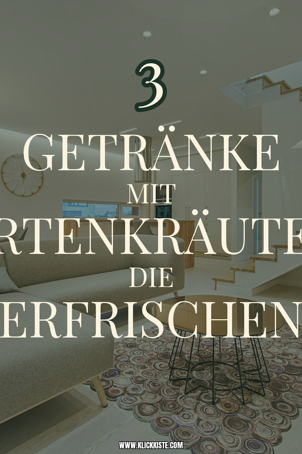 Pinterest Pin Dieses Jahr: Mit Gartenkräutern erfrischende Getränke zaubern