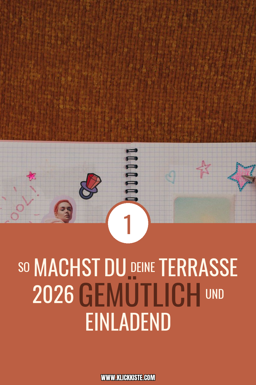 Pinterest Pin So machst du deine Terrasse 2026 gemütlich und einladend