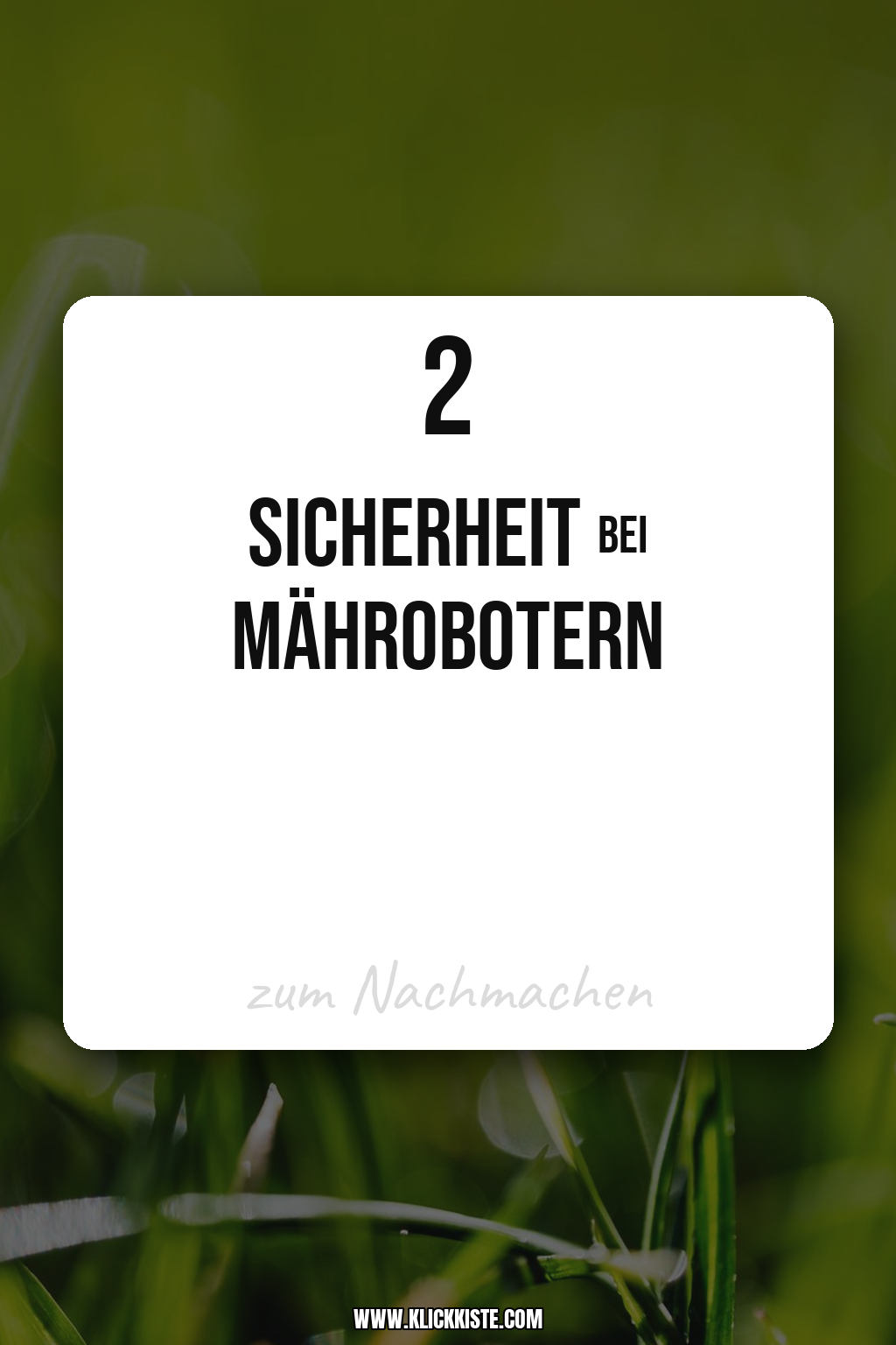 Pinterest Pin Sicherheit bei Mährobotern