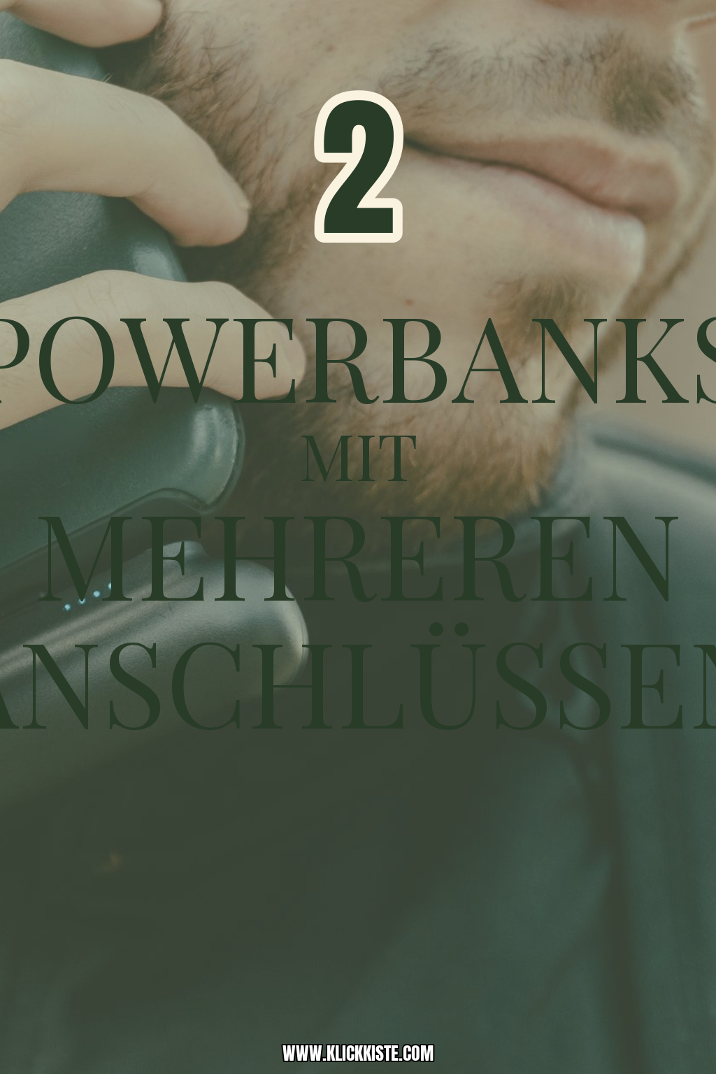 Pinterest Pin Powerbanks mit mehreren Anschlüssen