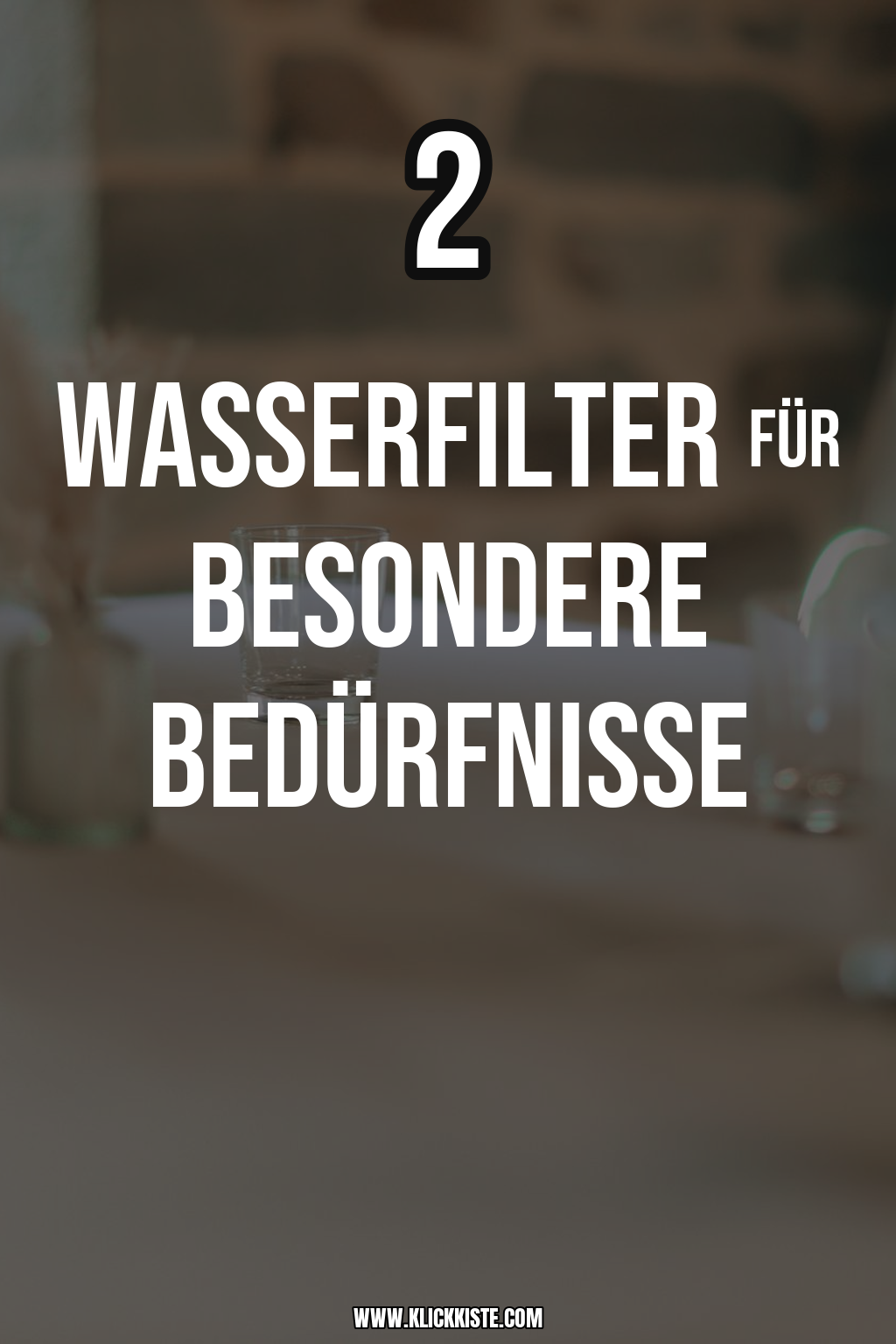 Pinterest Pin Wasserfilter für besondere Bedürfnisse