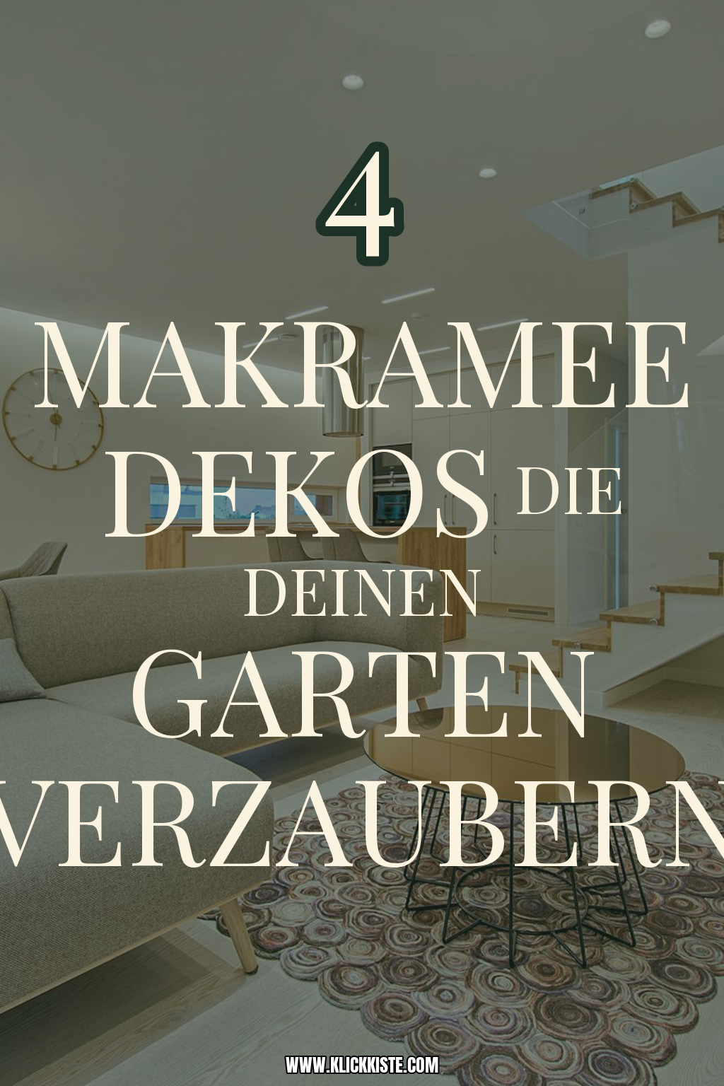 Pinterest Pin Mit Makramee-Dekorationen Boho-Flair schaffen