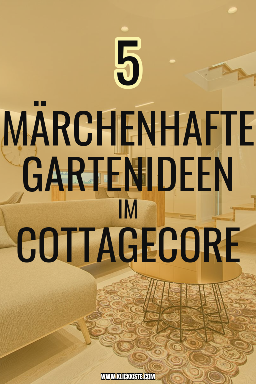 Pinterest Pin So gestaltest du deinen Garten märchenhaft im Cottagecore-Stil