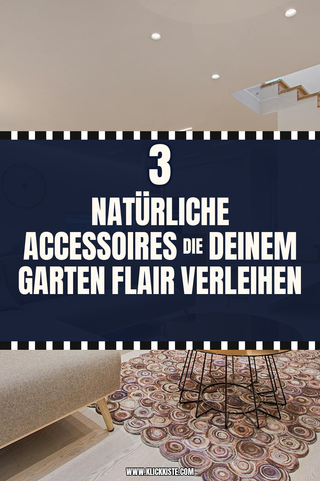 Pinterest Pin Wie du mit natürlichen Materialien deinen Garten aufwertest