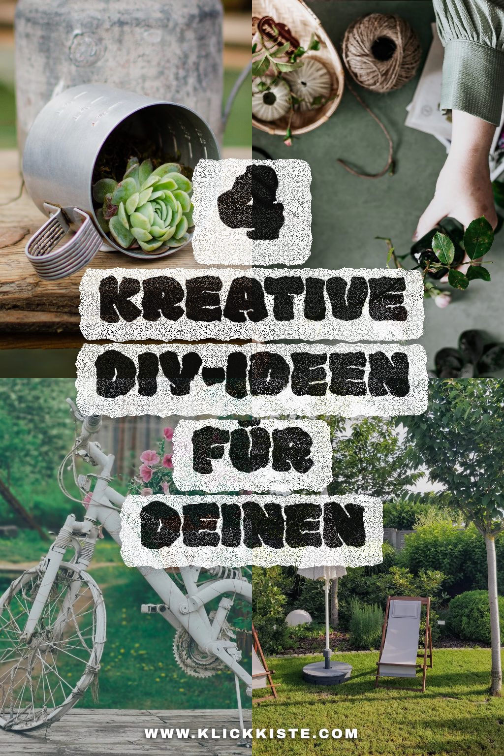 Pinterest Pin Diese 4 DIY-Ideen verwandeln jeden Garten