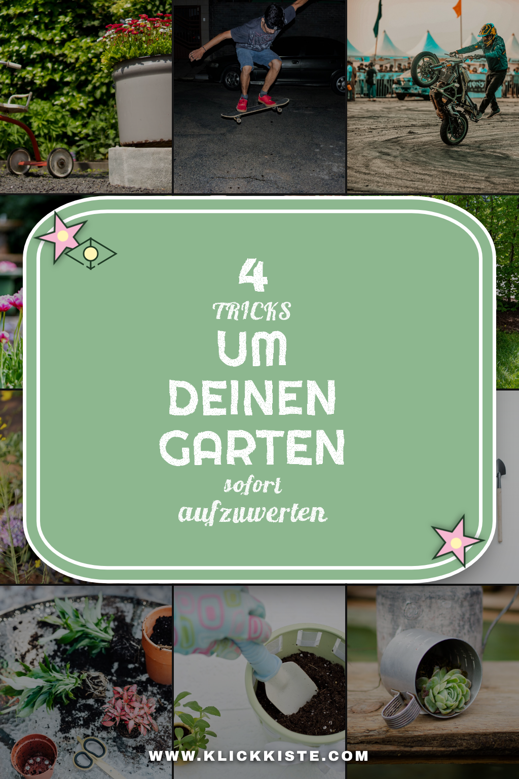 Pinterest Pin Mit diesen 4 Tricks deinen Garten aufwerten