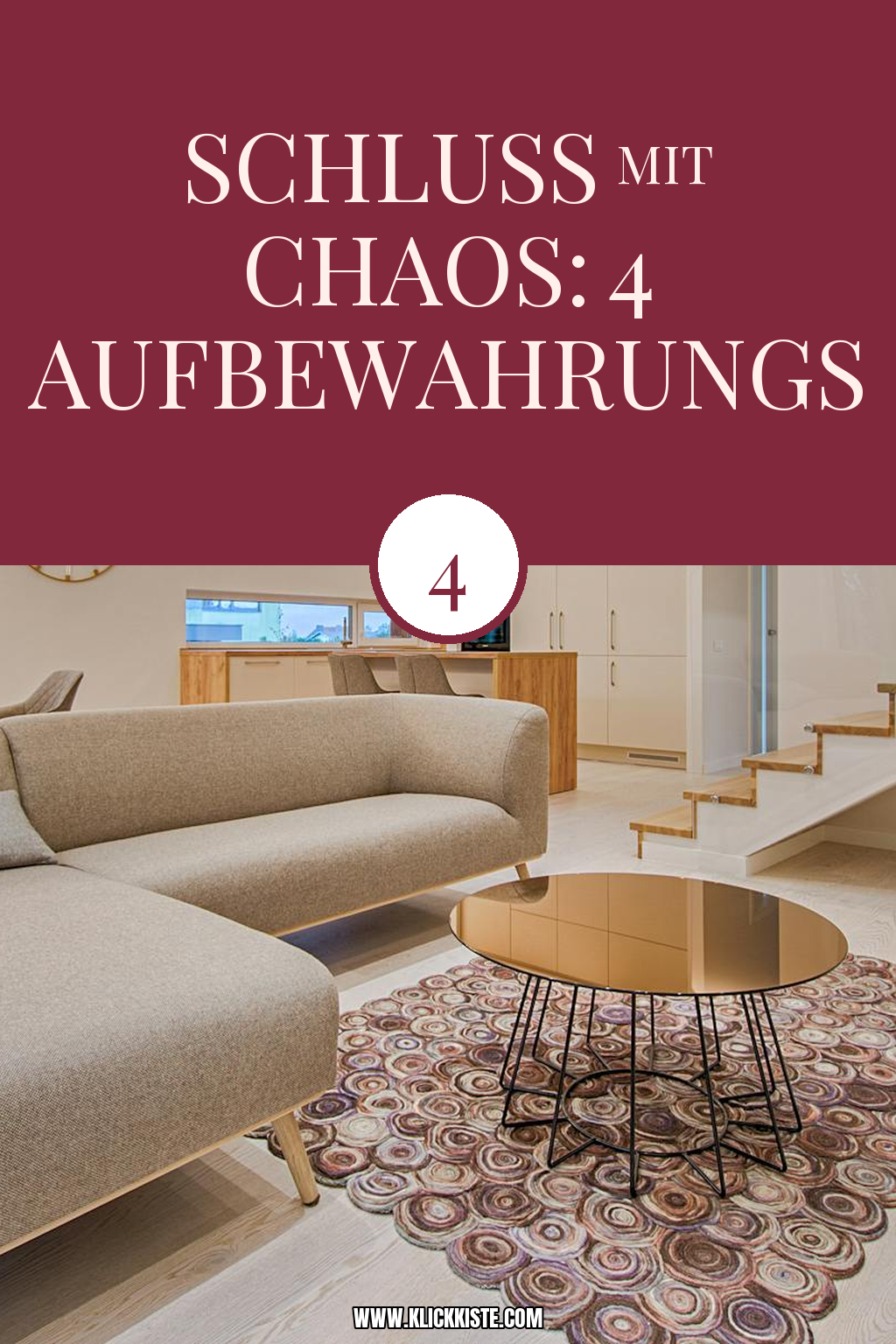 Pinterest Pin Schluss mit Unordnung: 4 einfache Aufbewahrungs-Tricks