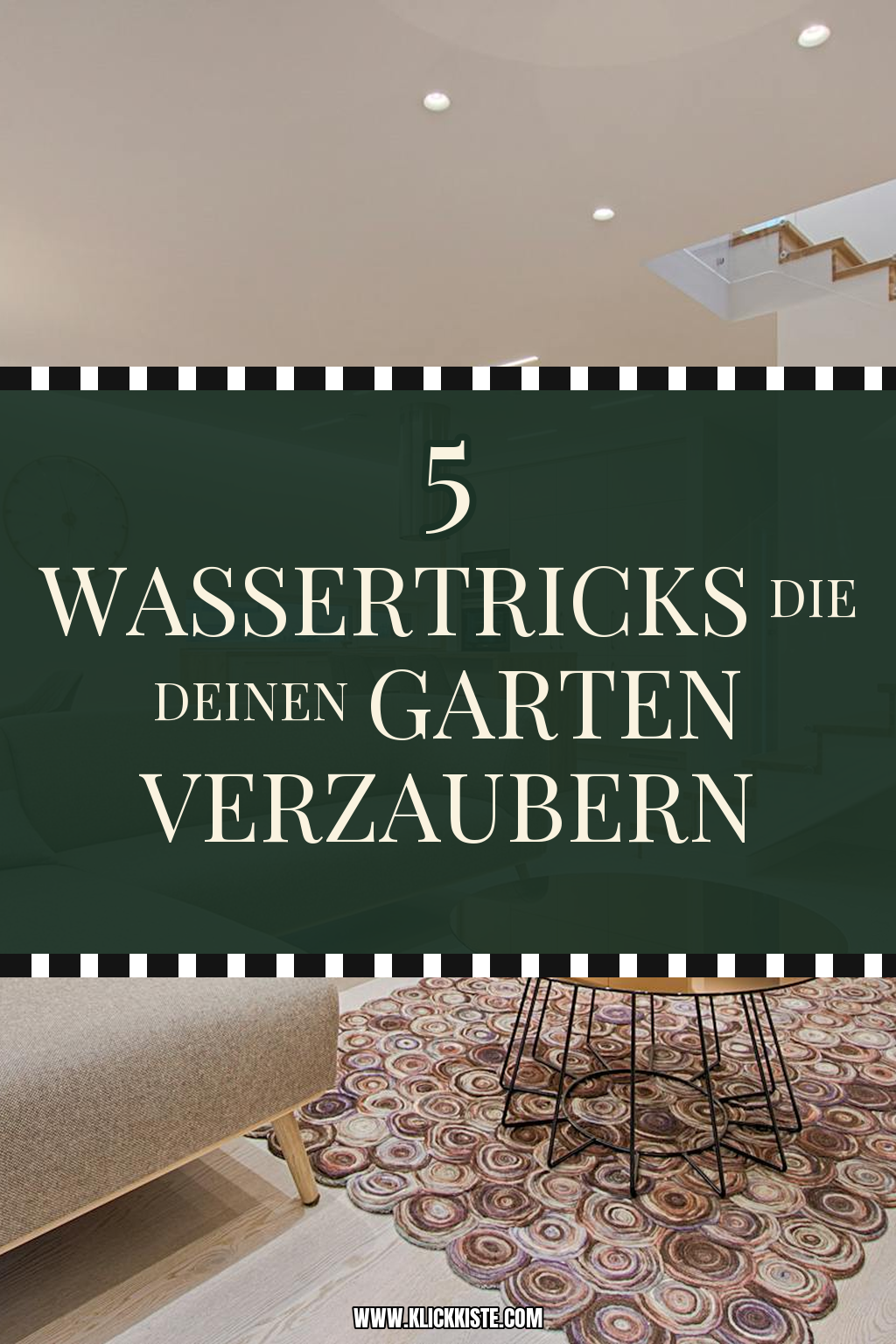 Pinterest Pin Wie du deinen Garten mit Wassertricks aufpeppst