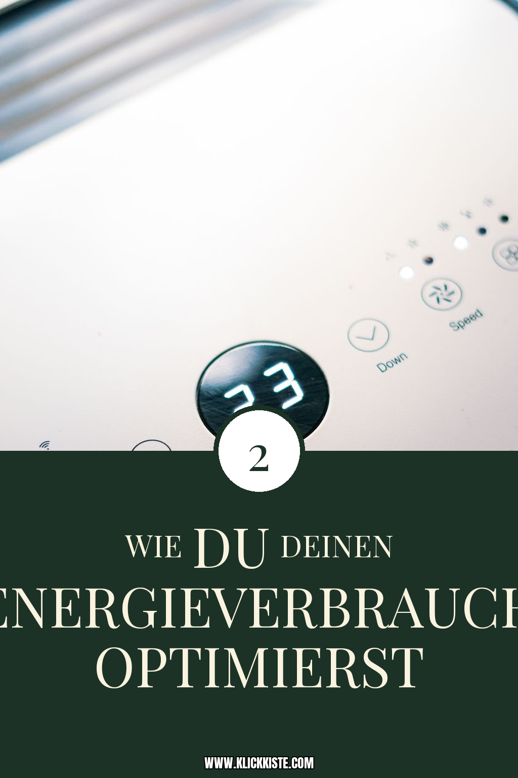 Pinterest Pin Wie du deinen Energieverbrauch optimierst