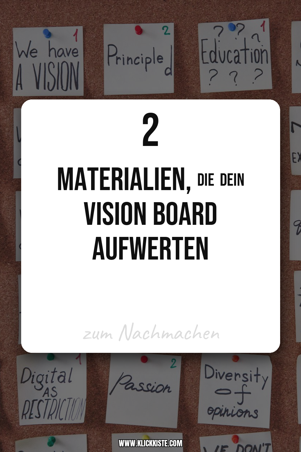 Pinterest Pin Materialien, die dein Vision Board aufwerten
