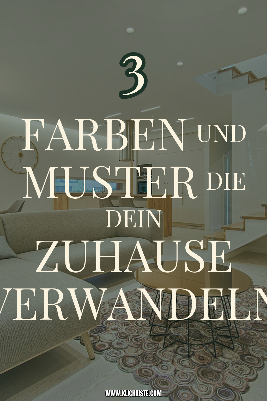 Pinterest Pin Mit Farben und Mustern die Gemütlichkeit steigern