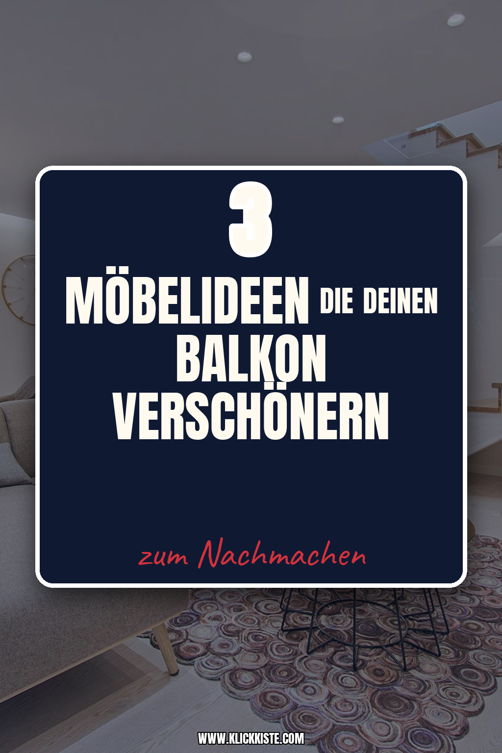 Pinterest Pin Kleine Möbelstücke, die deinen Balkon aufwerten