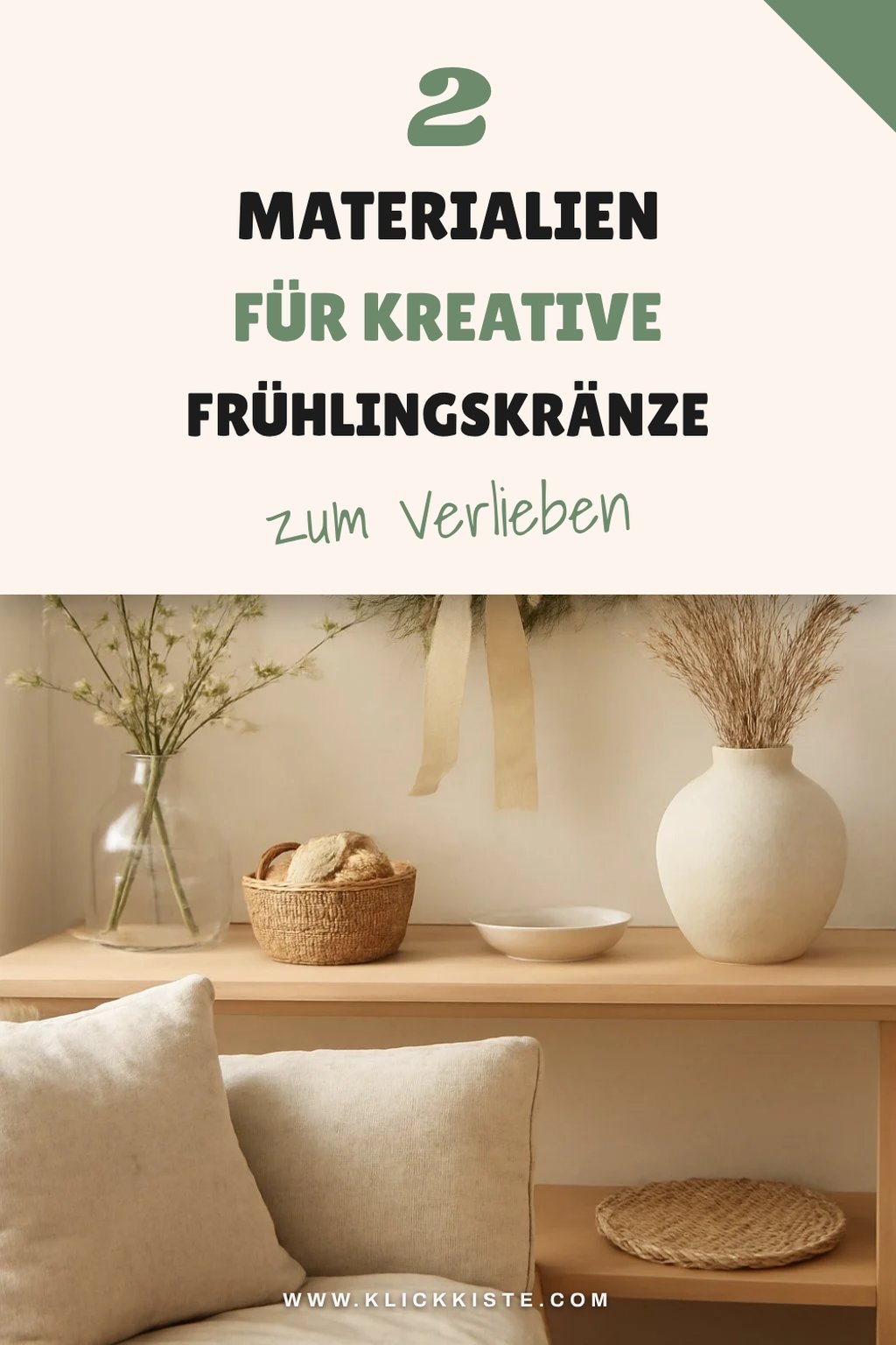 Kreative Materialien für deinen Frühlingskranz