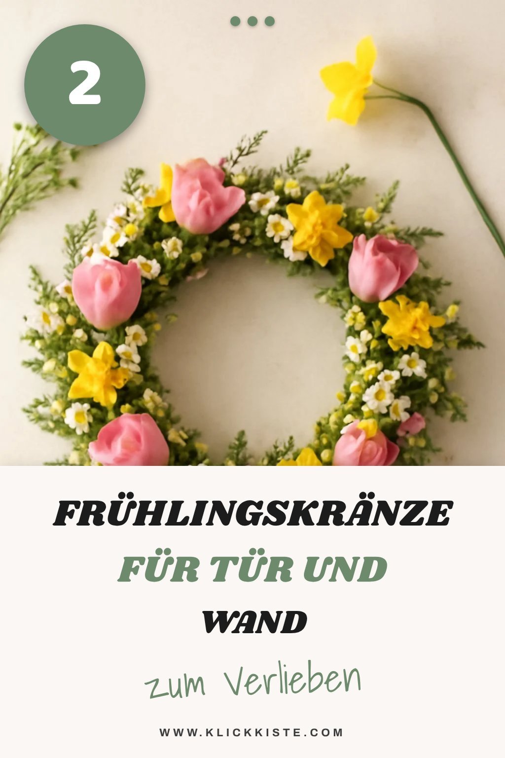 Frühlingskränze für die Tür und Wand