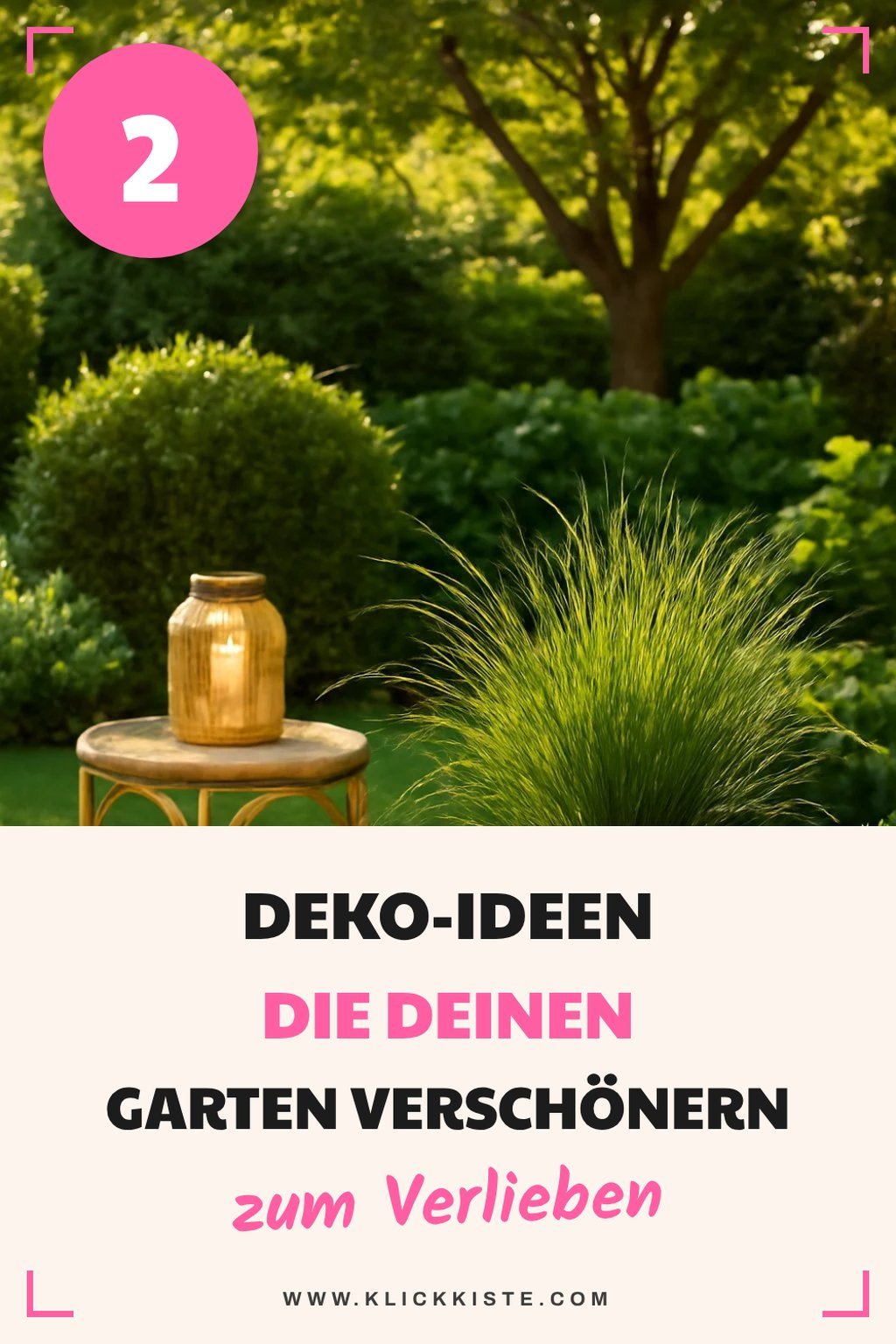 Dekoration für ein einladendes Gartenambiente