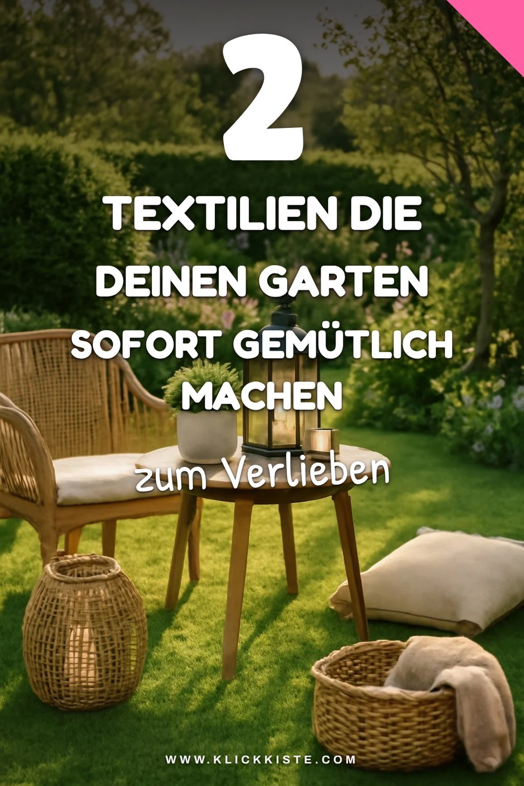 Gemütliche Textilien für den Außenbereich