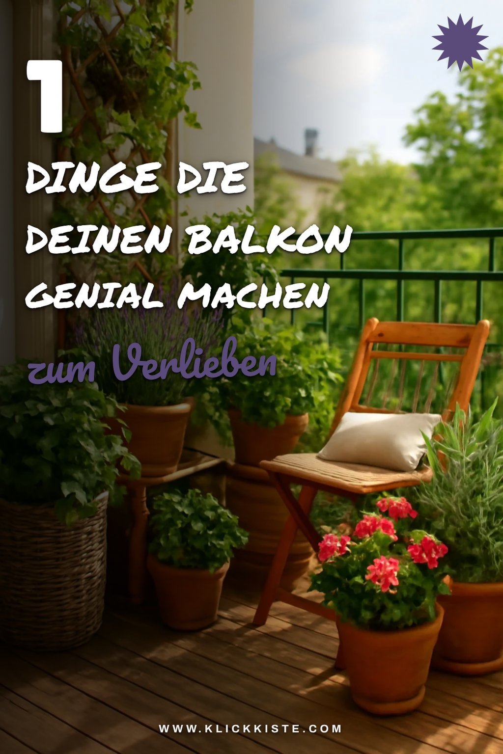 5 kreative Ideen, um deinen Balkon zu gestalten