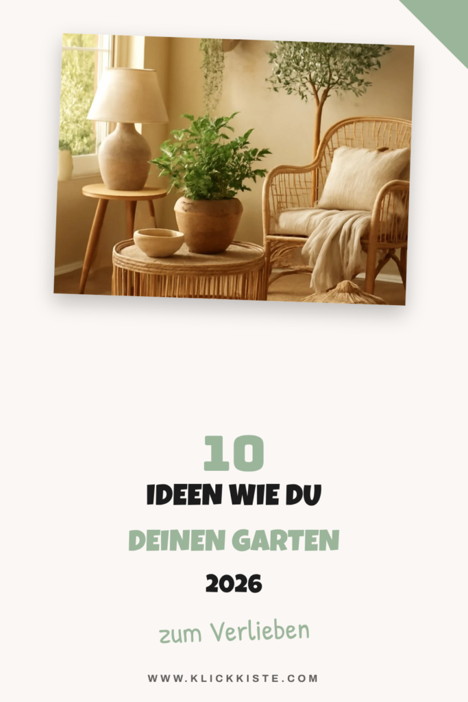 10 Ideen wie du deinen Garten 2026 gemütlich + stilvoll machst