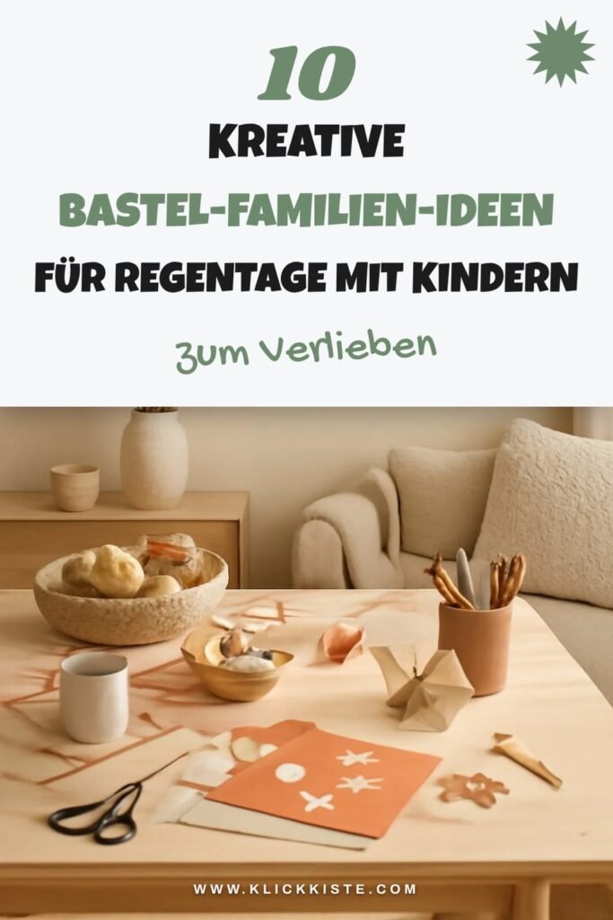 10 kreative Bastel-Familien-Ideen für Regentage mit Kindern