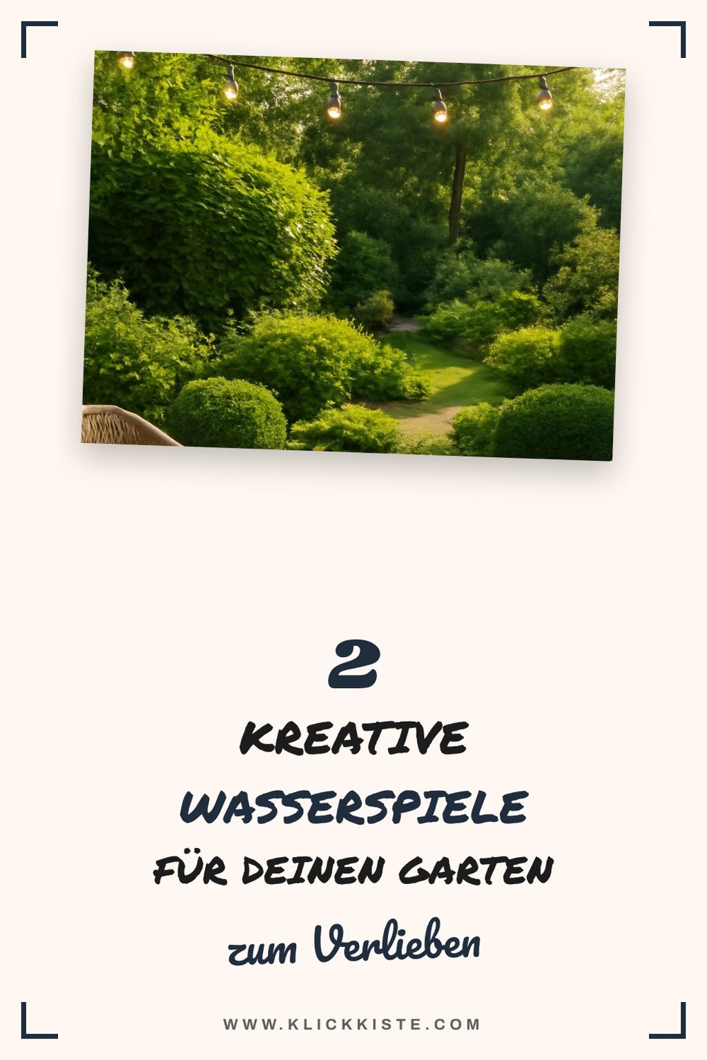 Wasserspiele für Entspannung im Garten