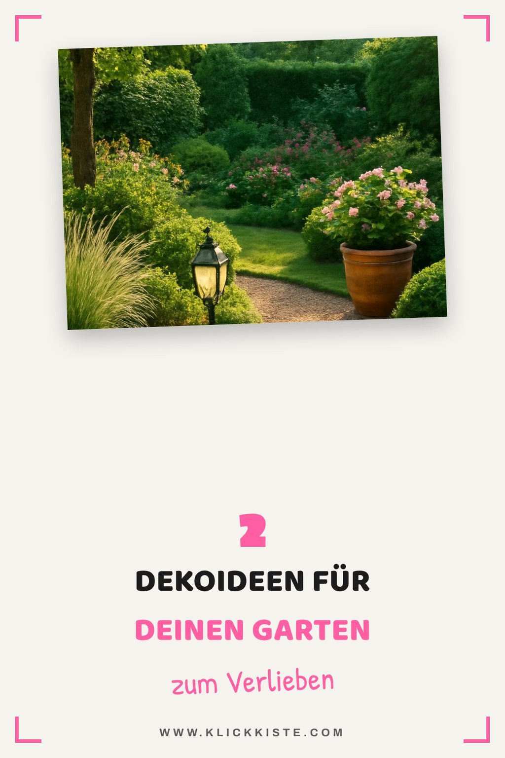 Kreative Dekoration für deinen Garten