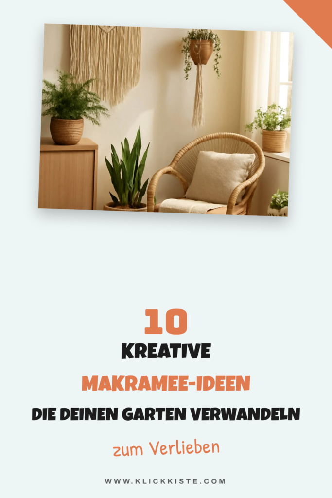 10 kreative Makramee-Ideen die deinen Garten verwandeln