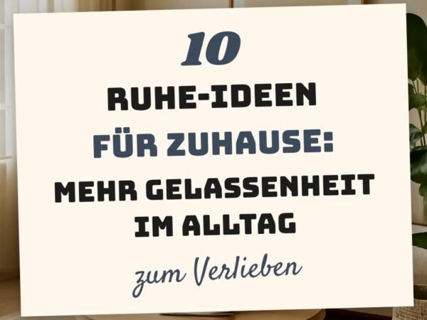 10 Ruhe-Ideen für zuhause: Mehr Gelassenheit im Alltag