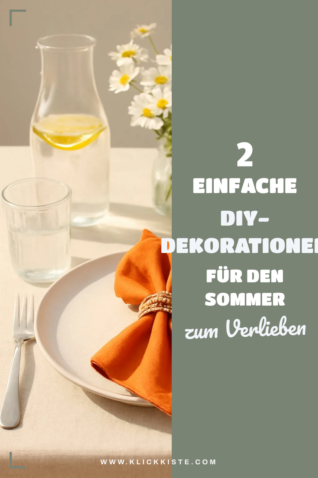 Einfache DIY-Dekorationen für den Sommer